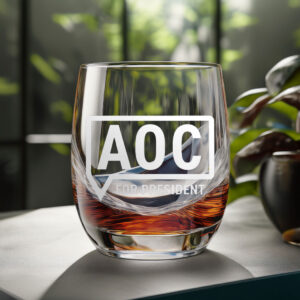 AOC For President Whiskey Glass