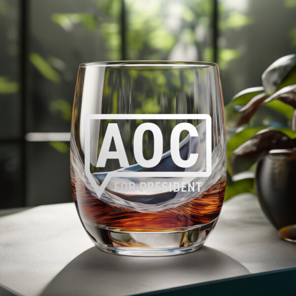 AOC For President Whiskey Glass