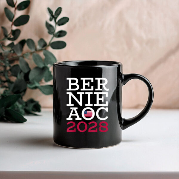 Bernie AOC 2028 Campaign - Fight Oligarchy Patriotic Flag Mug