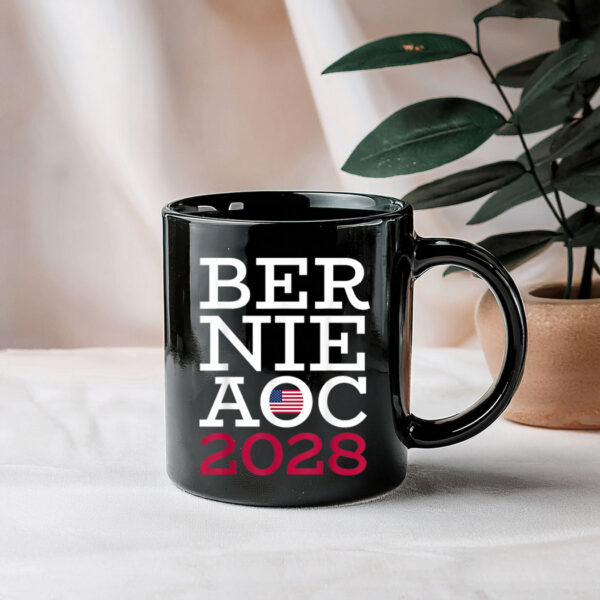 Bernie AOC 2028 Campaign - Fight Oligarchy Patriotic Flag Mug