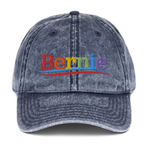 Bernie Gay Pride Rainbow Embroidered Vintage Hat