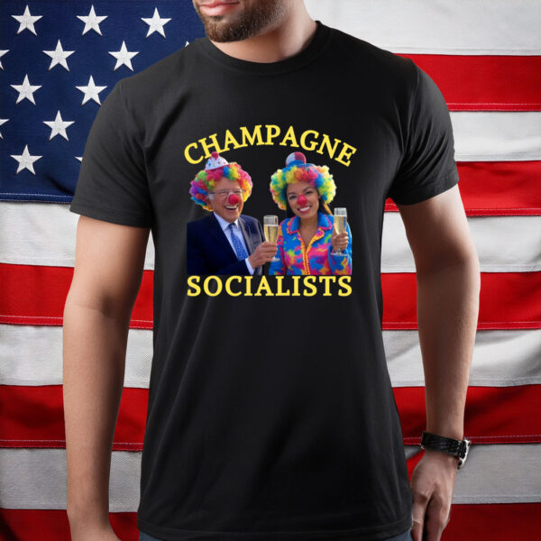 Bernie Sanders AOC Champagne Clown Socialist Satire Shirt