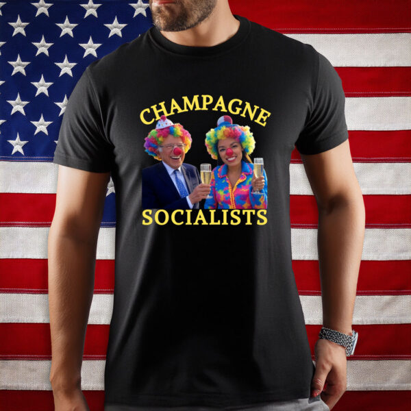Bernie Sanders AOC Champagne Clown Socialist Satire Shirt