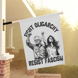 Bernie Sanders AOC Fight Oligarchy Flag