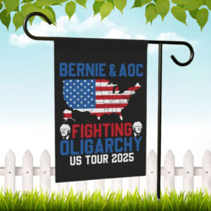 Bernie Sanders & AOC - Fighting Oligarchy Flag