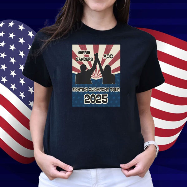 Bernie Sanders AOC Fighting Oligarchy Tour 2025 Shirts