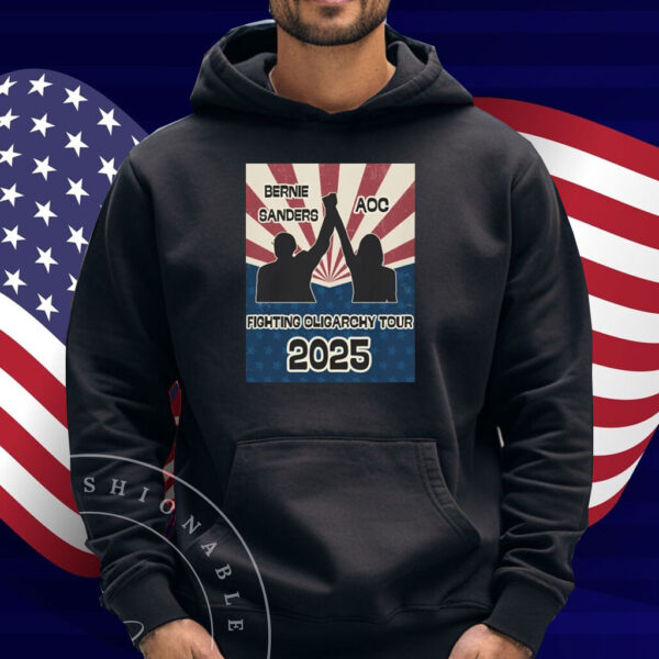 Bernie Sanders AOC Fighting Oligarchy Tour 2025 Shirts