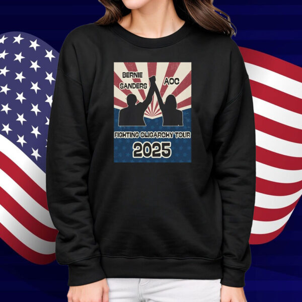 Bernie Sanders AOC Fighting Oligarchy Tour 2025 Shirts