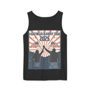 Bernie Sanders AOC Fighting Oligarchy Tour Activist Tank Tops