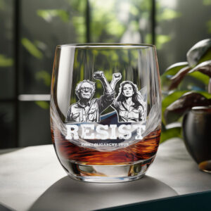 Bernie Sanders AOC Fighting Oligarchy Tour Glass