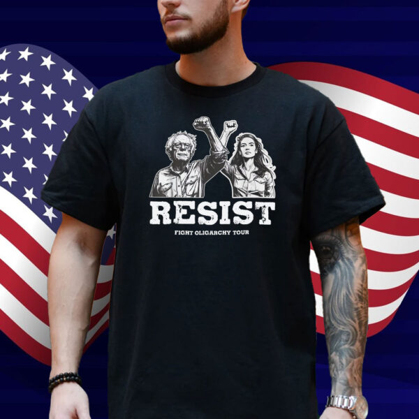 Bernie Sanders AOC Resist Fighting Oligarchy Tour Shirt