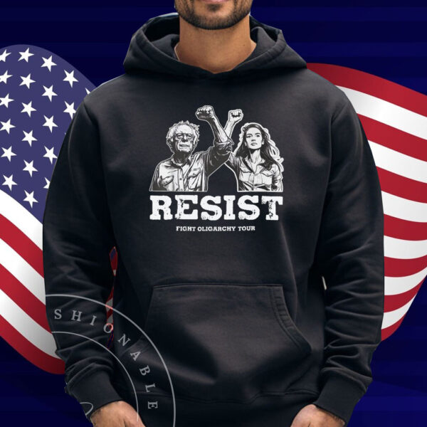 Bernie Sanders AOC Resist Fighting Oligarchy Tour Shirt