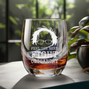 Bernie Sanders Feel The Bern Fight Oligarchy Political Glass