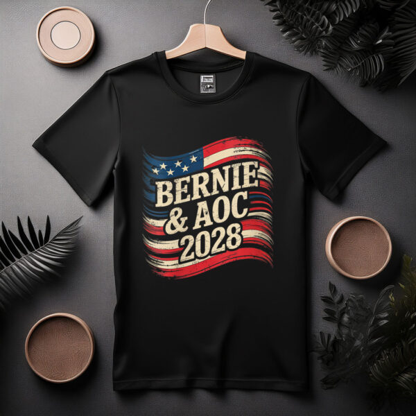 Bernie Sanders and AOC 2028 For President Campaign Shirts