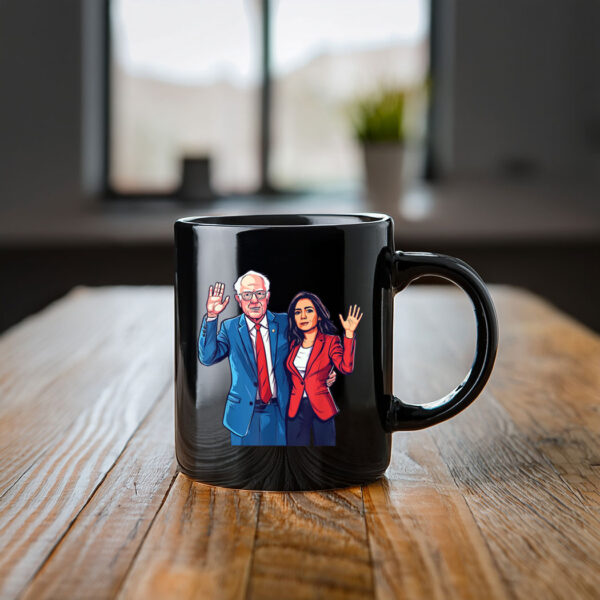 Bernie Sanders and AOC Fight Oligarchy Mug