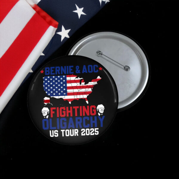 Fight Oligarchy Bernie Sanders Anti Trump Pin Buttons