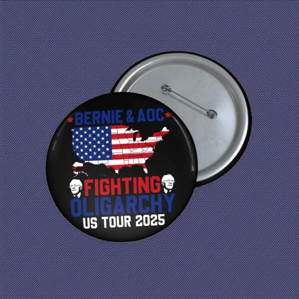 Fight Oligarchy Bernie Sanders Anti Trump Pin Buttons