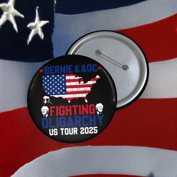 Fight Oligarchy Bernie Sanders Anti Trump Pin Buttons