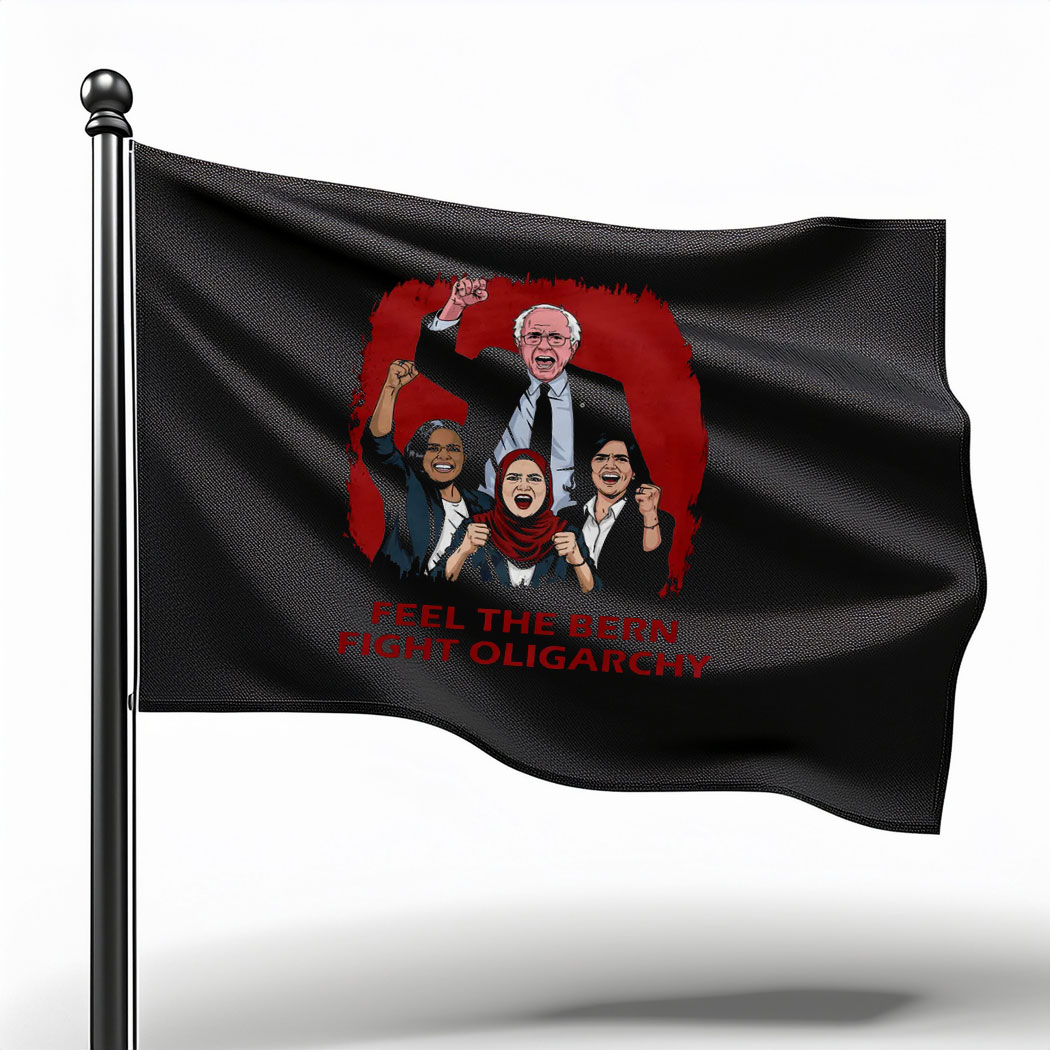 Fight Oligarchy Feel The Bern Flag