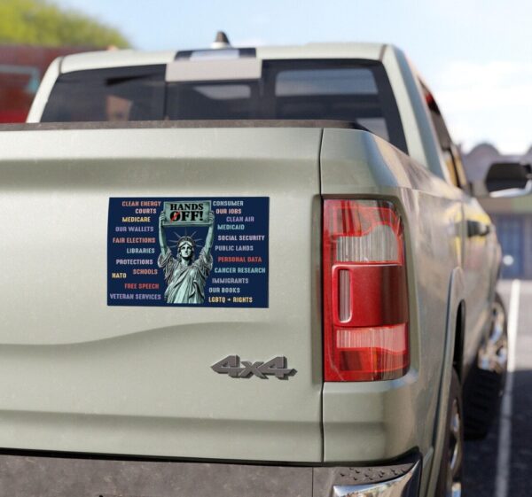 Hands Off Protest Anti Trump Car Magnet