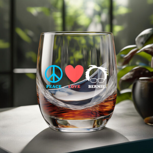 Peace Love Bernie Sanders 2025 Glass