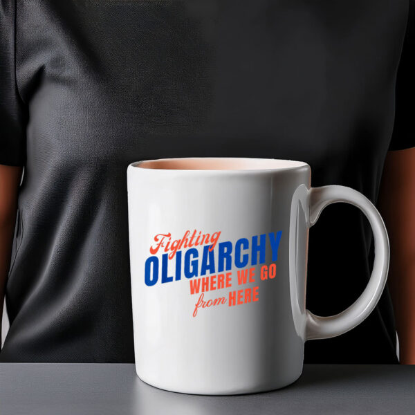 Stop the Coup 2025 Hands Off Democracy Fighting Oligarchy Mug