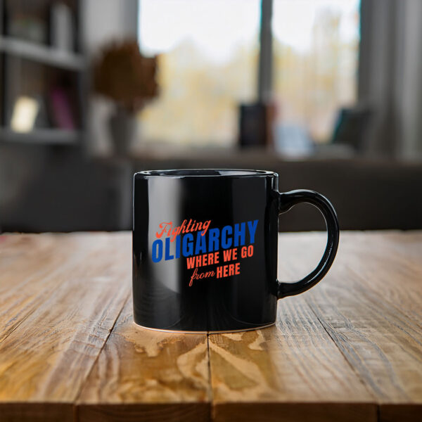 Stop the Coup 2025 Hands Off Democracy Fighting Oligarchy Mug